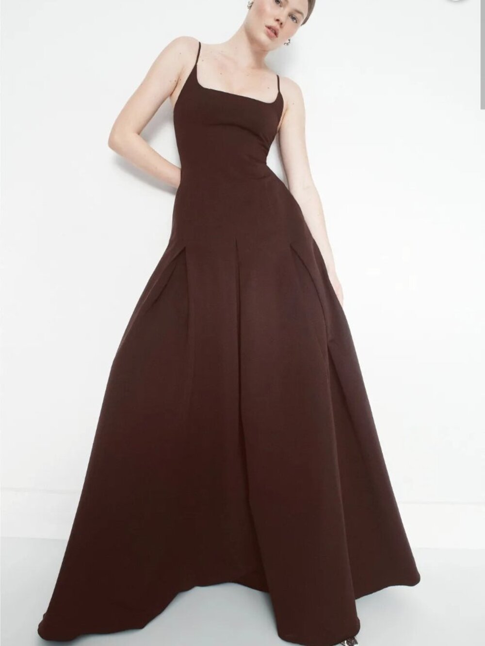 Staud Brown Joy Maxi Dress Size 4 MSRP $695